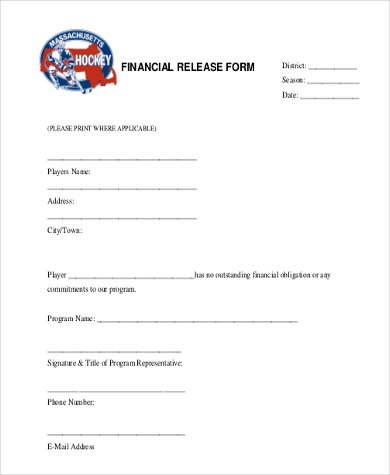 financial release form