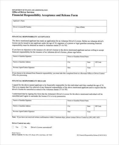 financial responsibility release form1