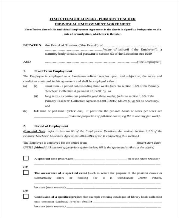 FREE 10+ Employment Agreement Samples in PDF | MS Word