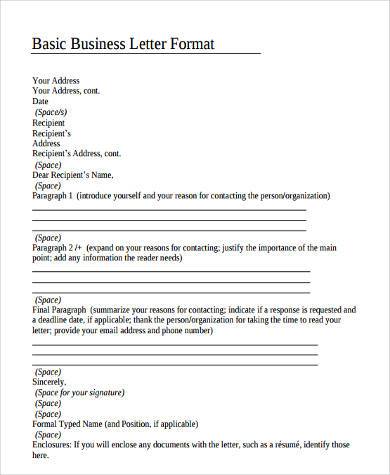 Sample Business Letter Forms 8 Free Documents In Word Pdf