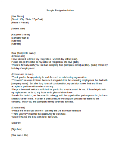 formal resignation letter with 2 weeks notice1