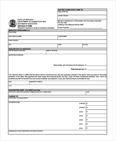 free blank invoice form1