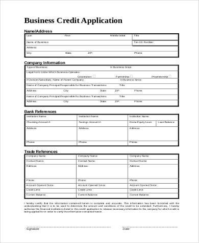 free business credit application form2