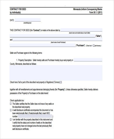 free contract deed form
