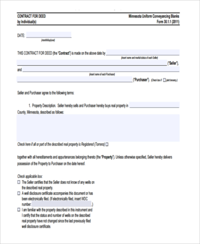 FREE 8+ Sample Contract for Deed Forms in PDF | MS Word