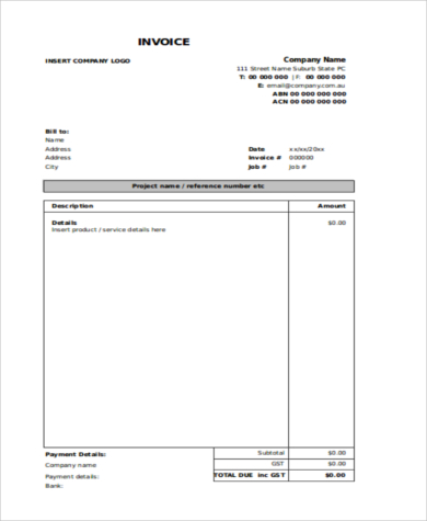 free invoice format in excel