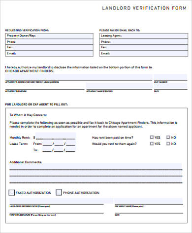 free landlord verification form1
