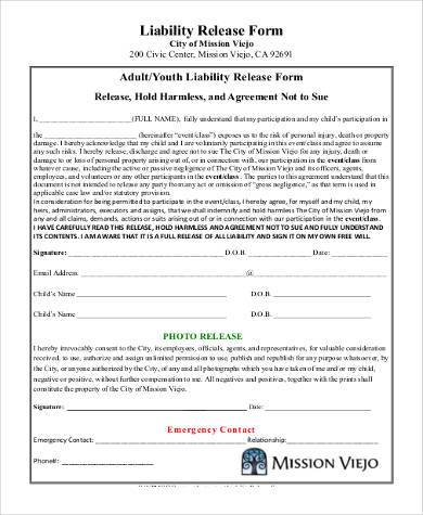 free liability release form in pdf