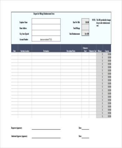 FREE 6+ Sample Mileage Tracker Forms in MS Word | MS Word | PDF