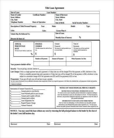 free personal loan agreement form1