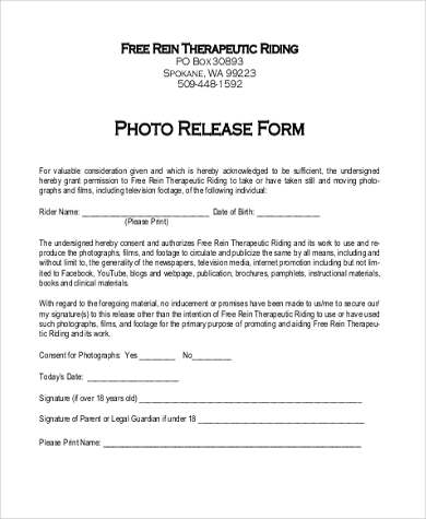 free photo print release form