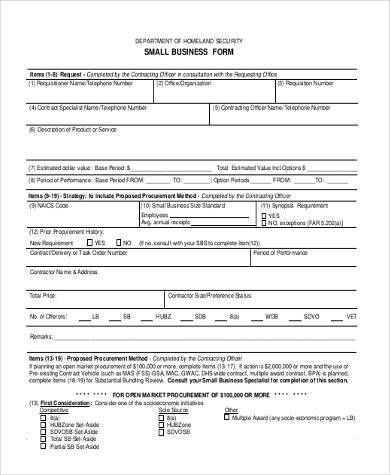 free printable small business form