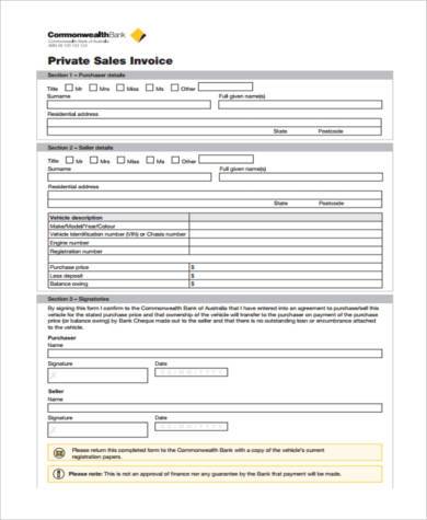 form rendered for services invoice Invoice  Samples in Form  8 Sales  WORD PDF FREE