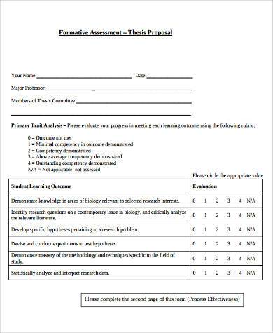 free thesis proposal form