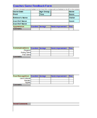 FREE 10+ Sample Feedback Forms in PDF | MS Word | Excel