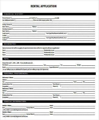 general apartment application form2