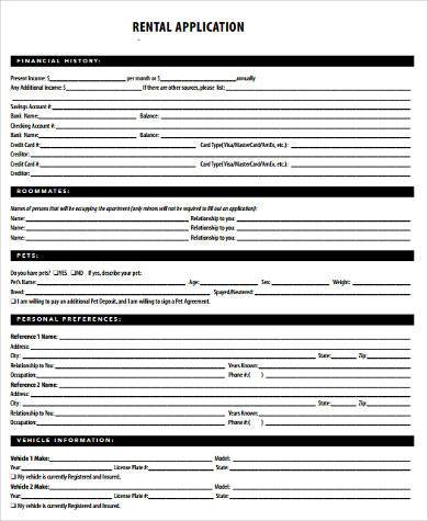 FREE 10+ Sample Apartment Application Forms in PDF | MS Word | Excel