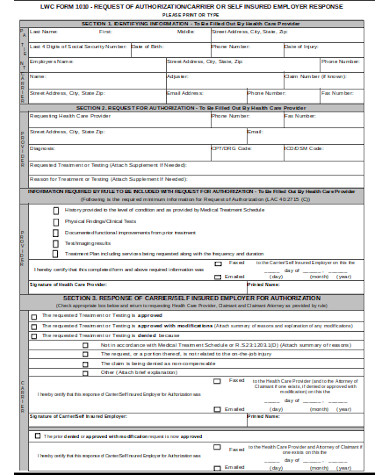 FREE 9+ Sample Authorization Request Forms in PDF | MS Word | Excel