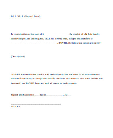 general bill of sale form1
