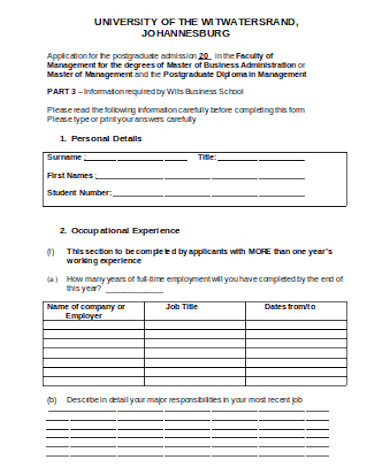 general business management form