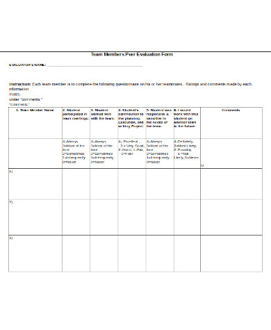 general group evaluation form
