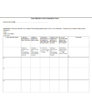 Free 11+ Group Evaluation Forms In Pdf 