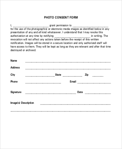 general photo consent form