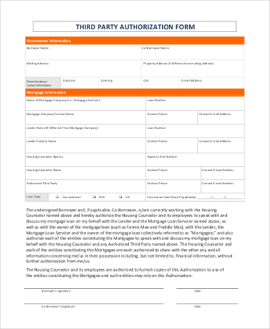 FREE 8+ Sample Third Party Authorization Forms in PDF | MS Word