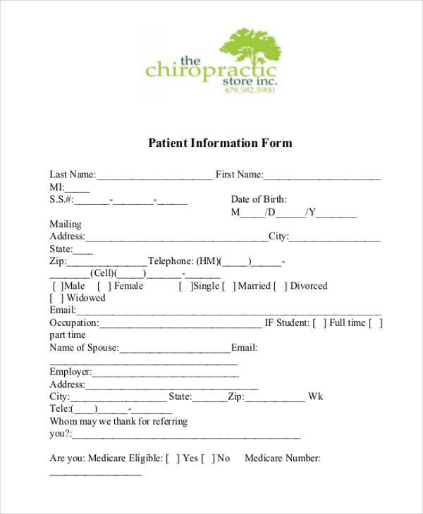 generic patient information form1