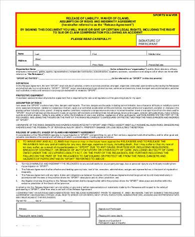 FREE 8+ Sample Generic Waiver Forms in PDF | MS Word