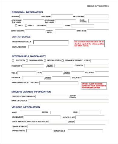 global entry program application form