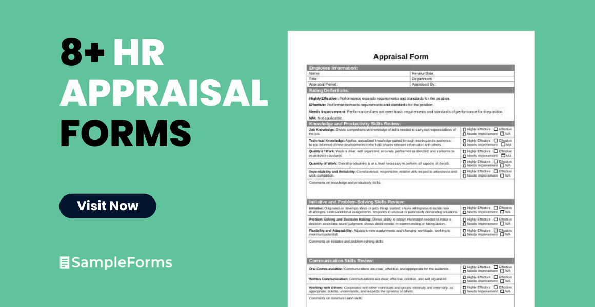 hr appraisal form