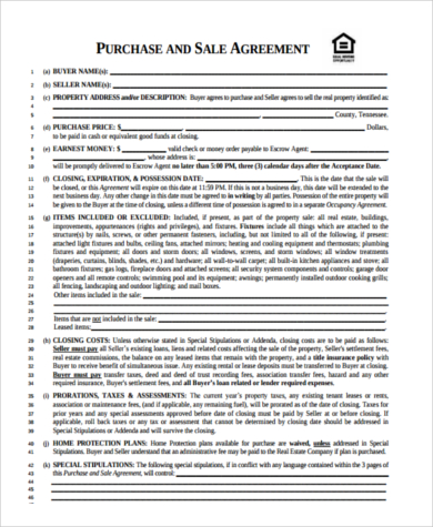 FREE 7+ Sample Home Purchase Agreements in PDF | MS Word