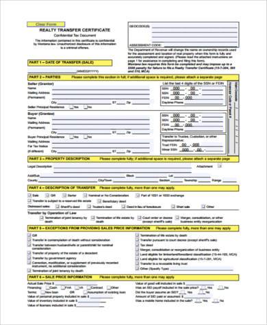 house deed transfer form