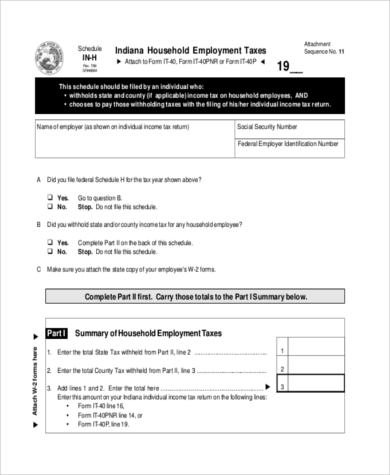 household employee tax form