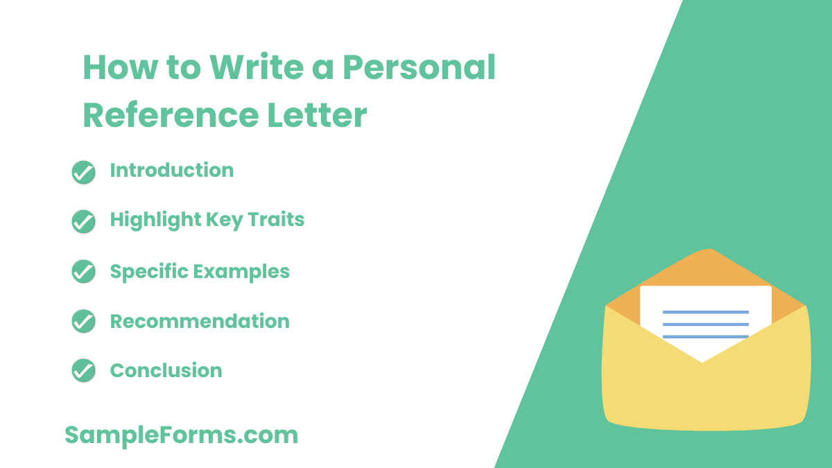 how to write a personal reference letter