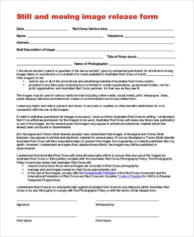 image rights release form