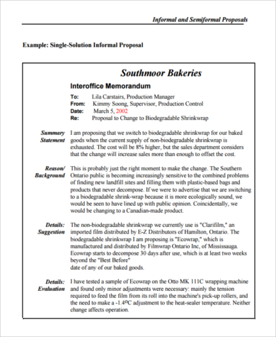 Business proposal format sample