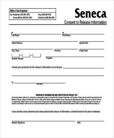 information consent release form