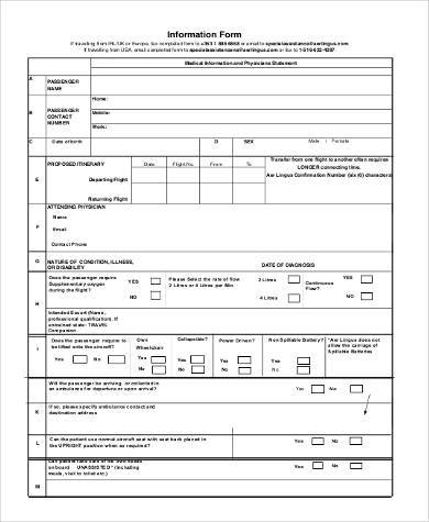 information form sample in pdf