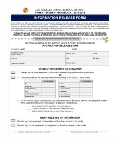 information release form in pdf