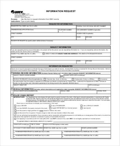 information request form example