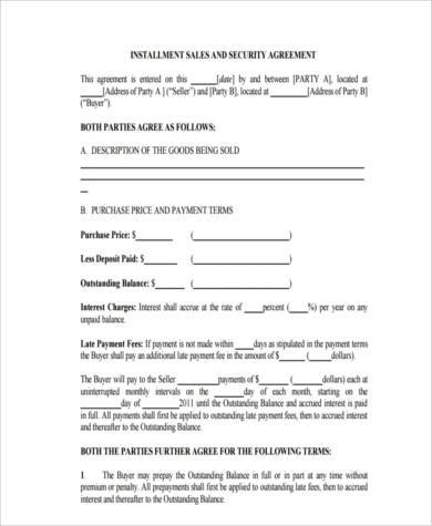 FREE 8+ Sample Installment Agreement Forms in PDF | MS Word