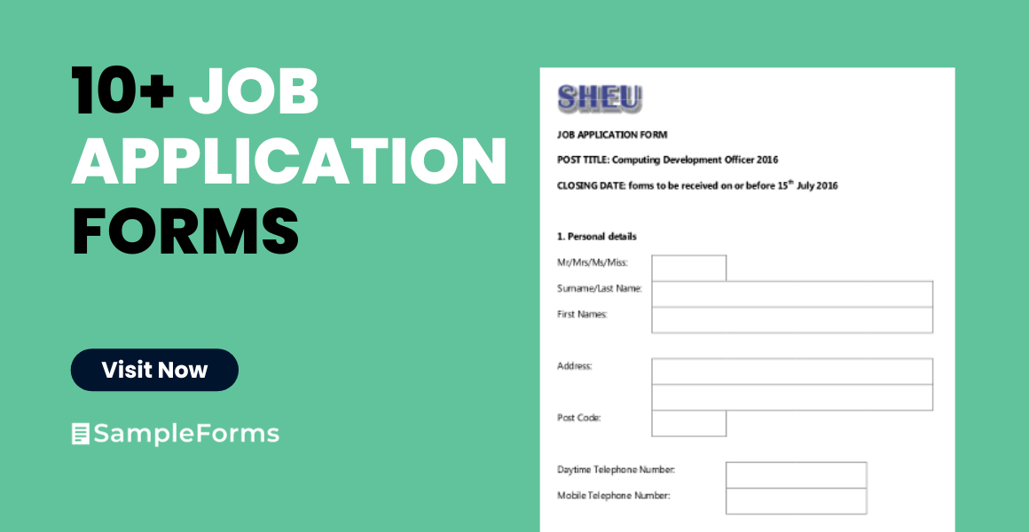 job application formss