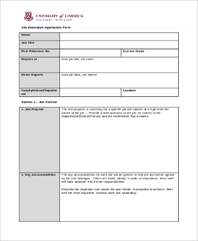 FREE 10+ Sample Job Application Forms in MS Word | PDF | Excel