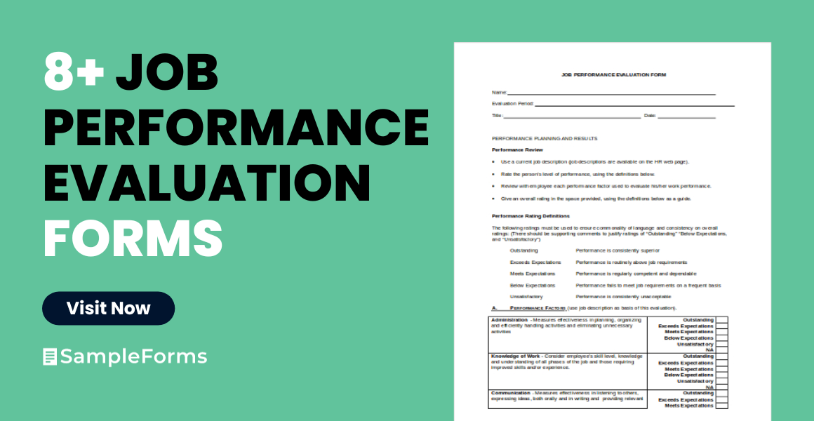 job performance evaluation form
