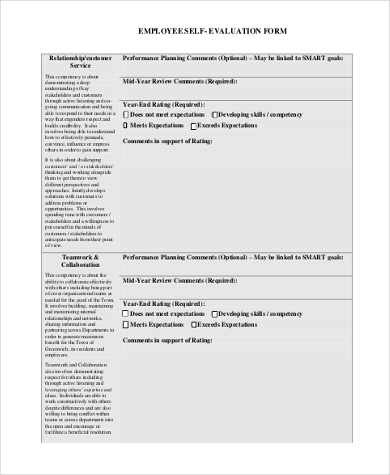 FREE 8+ Job Performance Evaluation Forms & Samples in PDF | MS Word