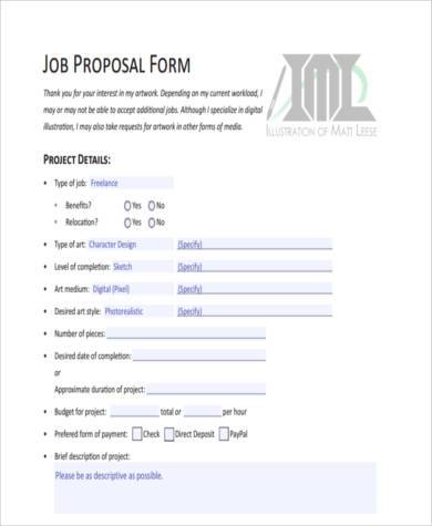 job proposal form in pdf