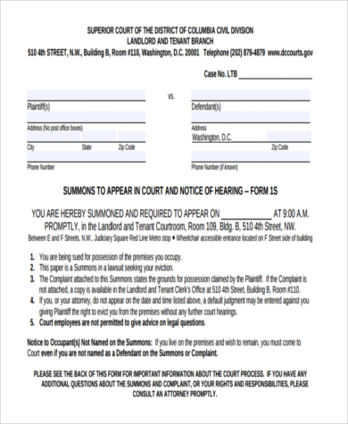 landlord eviction notice form printable