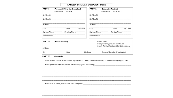 landlord tenant forms